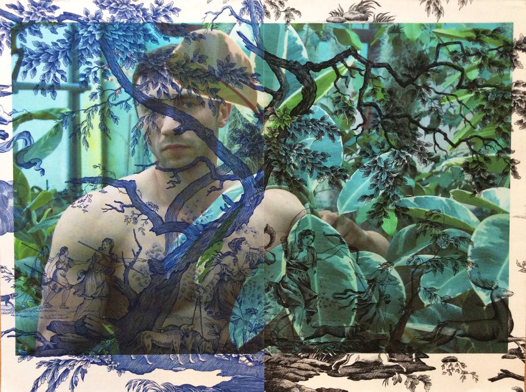 Michel in Monet’s Greenhouse Giverny ( on blue and black mythic toiles) 2016