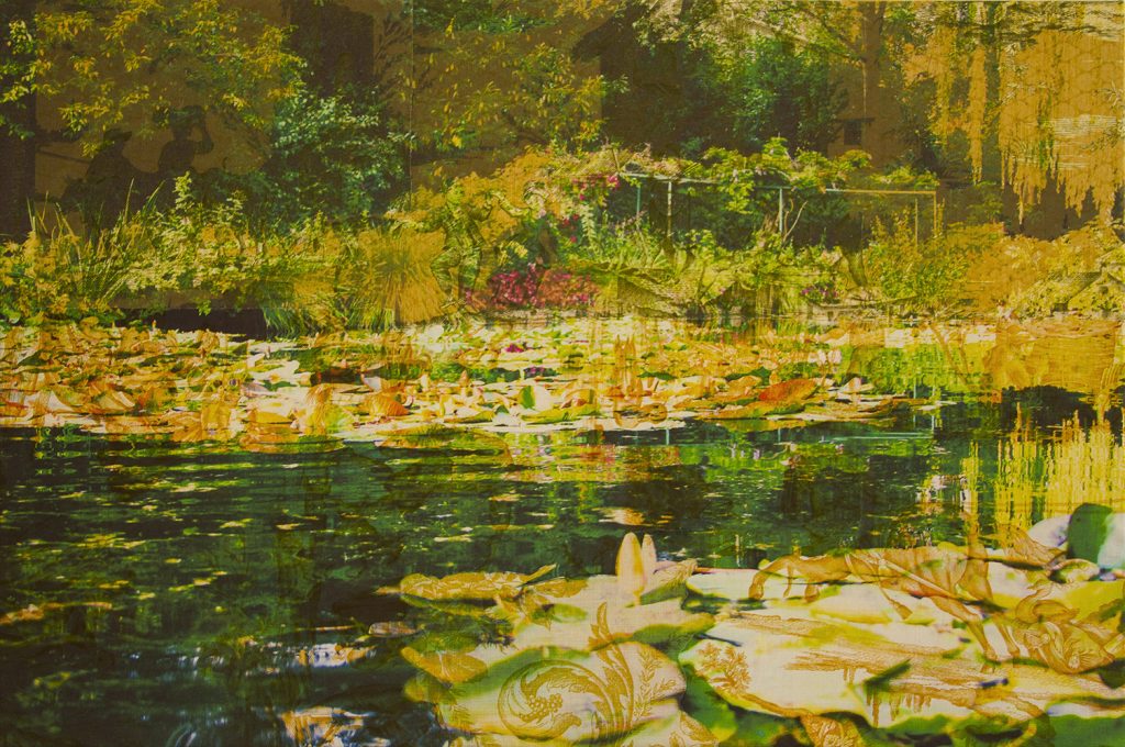 Monet’s Water garden Giverny (on mixed yellow toiles) 2018